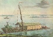Alexandria von Humboldt anvande that raft pa Guayaquilfloden in Ecuador wonder its sydameri maybe expedition 1799-1804 unknow artist